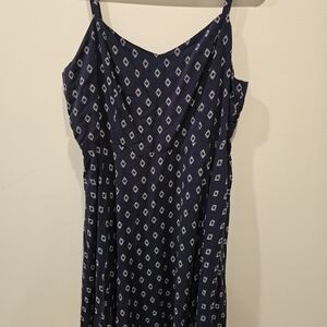 Old Navy Dark Blue Dress with White Accents